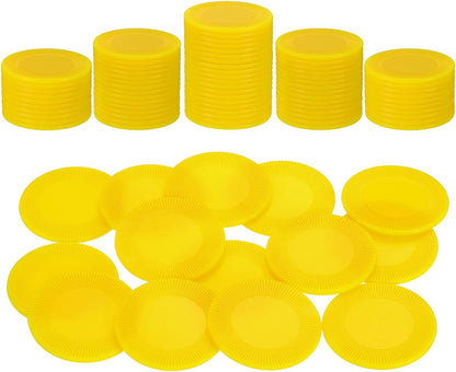 uxcell 100Pcs Plastic Poker Chips, 1 Inch Mini Bingo Chips Learning Counters Counting Counters Disks Markers Opaque Game Tokens for Game Play Math Counting, Blue, Pattern