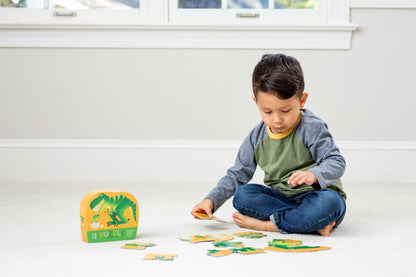 Crocodile Creek 12-Piece Mini Jigsaw Puzzle - Fun Floor Puzzles for Kids Ages 2-4 and Up - Heavy-Duty Shaped Box for Storage - Fire Truck - 12" x 9" Finished