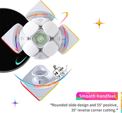 GAN 251 M Air 10th Anniversary Special Edition, 2x2 Speed Cube Magnetic Mini Brain Teaser 42 Magnets Puzzle Fidget Toy for Kids Adults