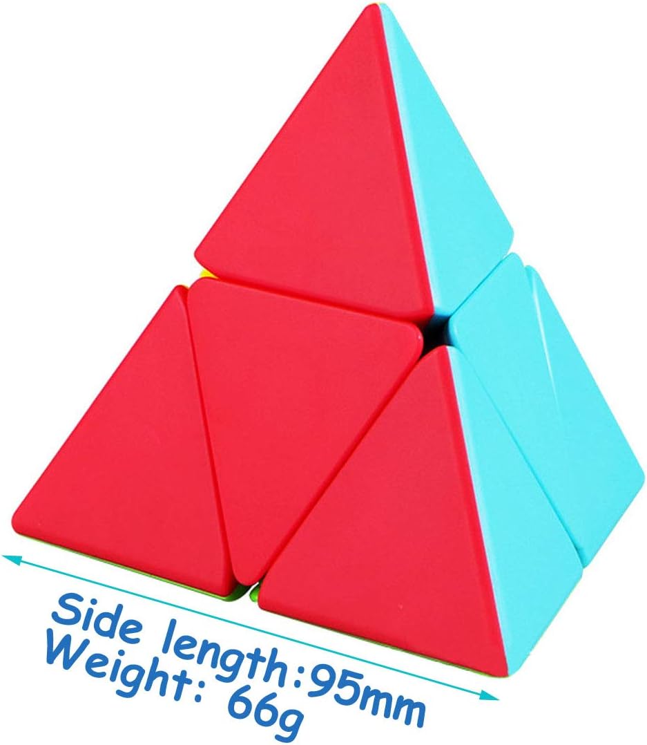 TANCH QIYI Speed Cube 2X2X2 No Stickers Magic Cube Puzzle Toy for Kids & Adults (Colorful)…