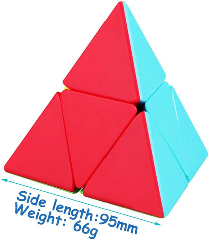 TANCH QIYI Speed Cube 2X2X2 No Stickers Magic Cube Puzzle Toy for Kids & Adults (Colorful)…