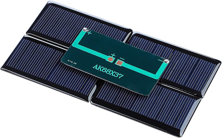 SUNYIMA 5V 60mA Epoxy Polycrystalline Solar Panel Cells for Battery Charger DIY System Kits 68mmx37mm / 2.67"x1.45"