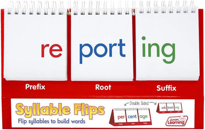 Junior Learning Syllables Flips Educational Action Games, Multicolor