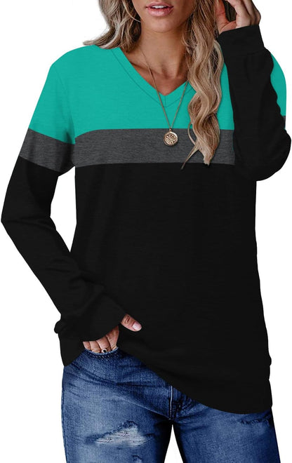 CRAZY GRID Womens Trendy Long Sleeve Shirts Casual Loose Soft Sweatshirt Fall Tops