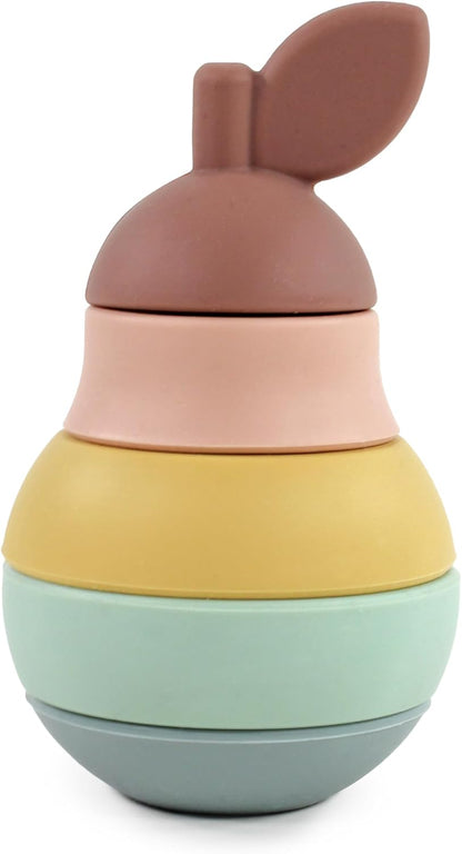 Hudson Baby Silicone Stacking Toy, Rocket, One Size