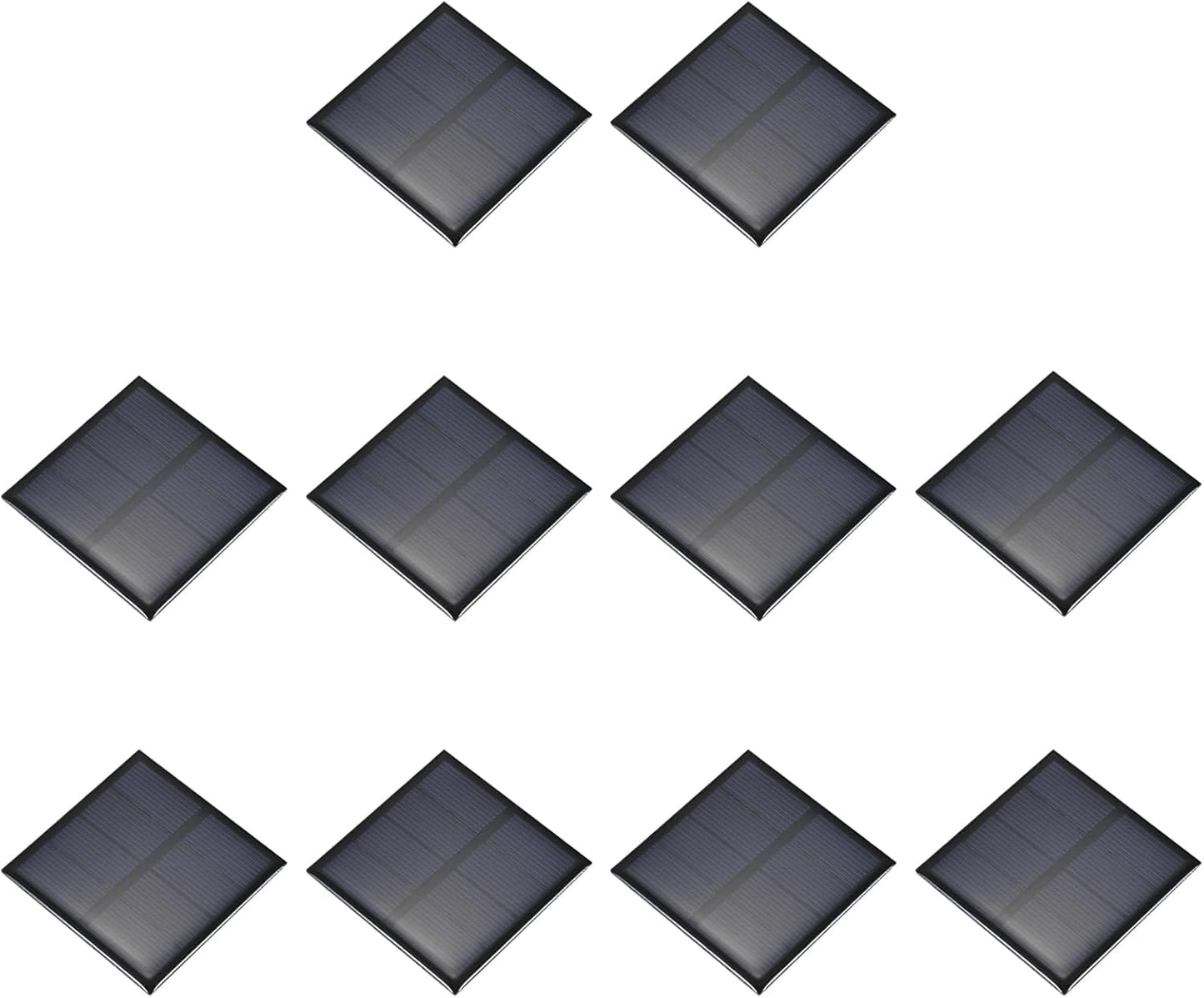 MECCANIXITY 10PCS 2V 0.08W 0.04A Mini Solar Panels for Solar Power, Small Solar Photovoltaic Cells Charge DIY Electric Toy Materials Solar System Kits, 1.57" x 1.57"