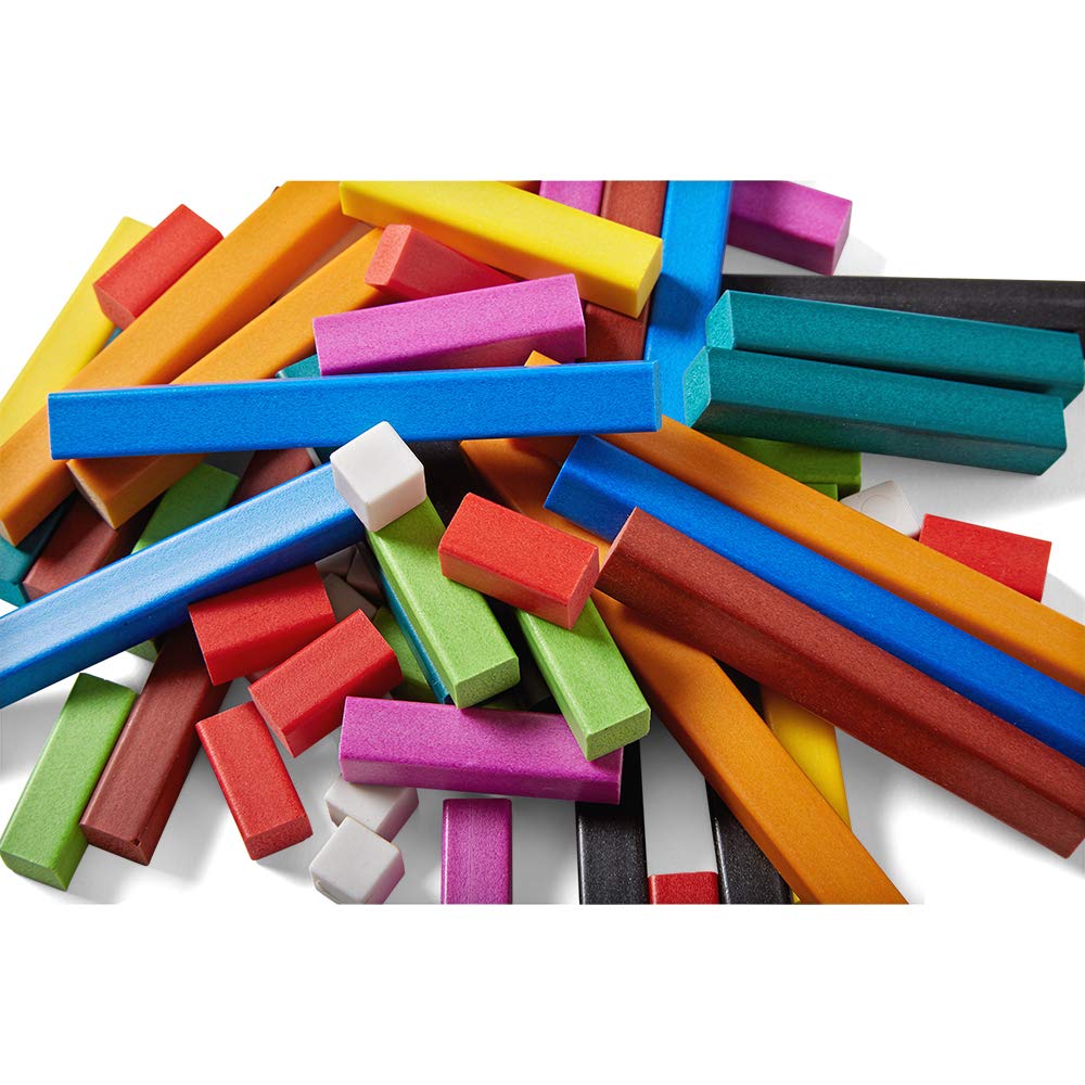 hand2mind Foam Cuisenaire Rods Introductory Set, Fraction Bars, Montessori Number Rods, Counting Blocks, Math Manipulatives, Math Teacher Supplies, Kindergarten Homeschool Supplies (Set of 74)