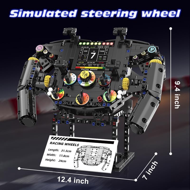 Sciencow F1 Racing Wheels Model Building Set, Racing Theme Construction Building Blocks Toys with Realistic Features, Chirstmas Birthday Gift for Ages 6+, Home Office, Desk Deco