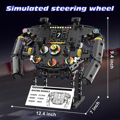 Sciencow F1 Racing Wheels Model Building Set, Racing Theme Construction Building Blocks Toys with Realistic Features, Chirstmas Birthday Gift for Ages 6+, Home Office, Desk Deco