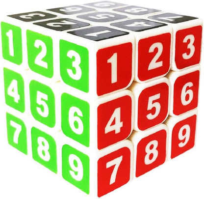 Sudoku 3x3 Magic Cube Stickerless 3x3x3 Number Speed Cube Puzzle