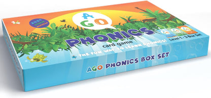 AGO Phonics Card Game - Advanced Set (Levels 4 and 5) A Fun Game to Build Phonics and Reading Skills. Learn Tricky phonemes (digraphs/dipthongs/Word Families/Silent Letters & More!)