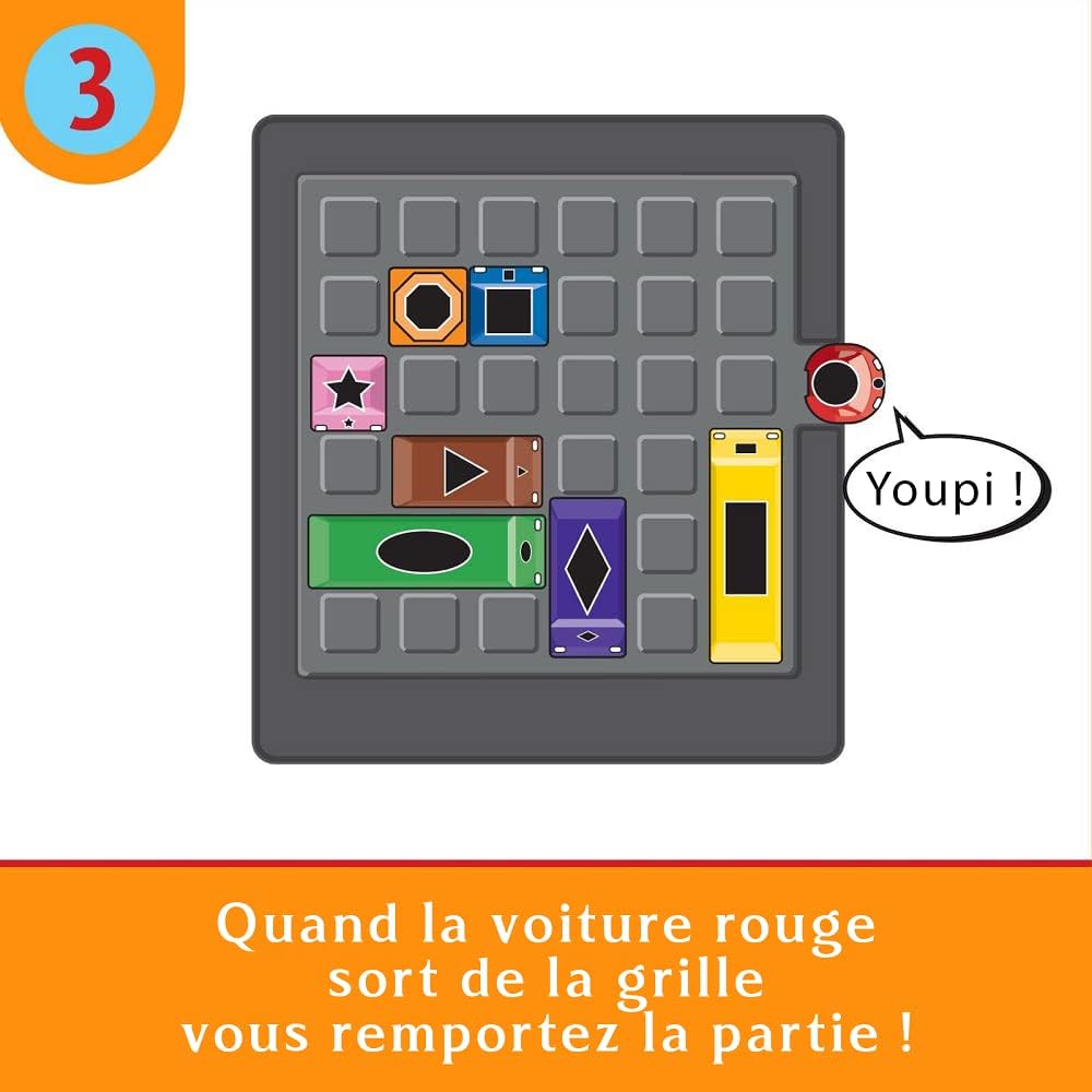 ThinkFun My First Rush Hour - Engaging Brain Game for Kids | Stimulating STEM Toy | Enhances Logic, Matching, Colors, and Shapes Skills | Best Gift for Toddlers
