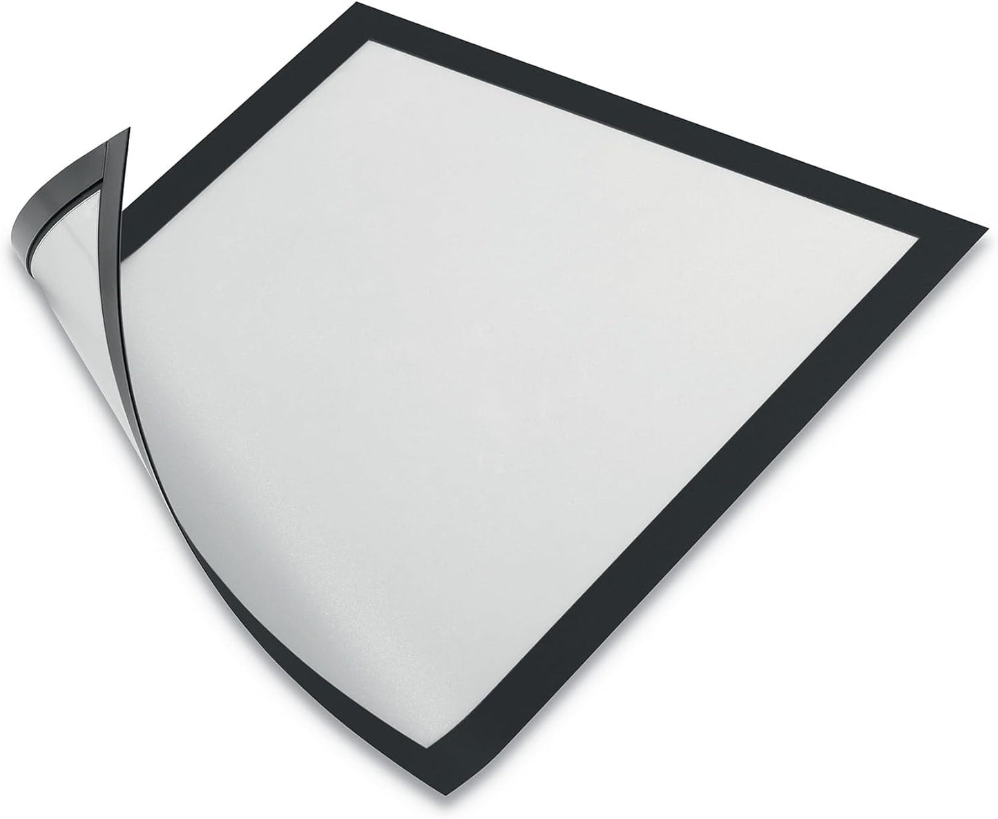 Durable Duraframe Sign Holder, Letter-Size 8.5" x 11" Inch, Black Magnetic Frame - Wall Mount, Pack of 2