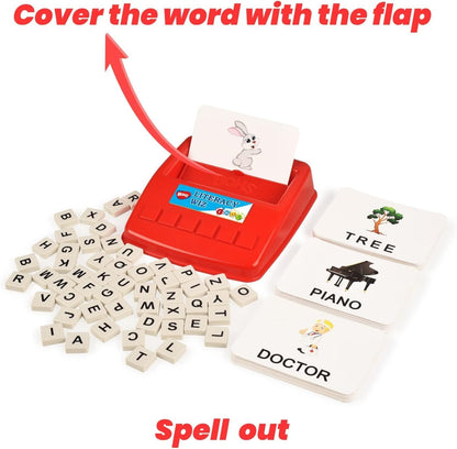 BOHS Literacy Wiz Fun Game - See and Hide Spell - Lower Case Flash Cards - Preschool Language Learning Educational Toys
