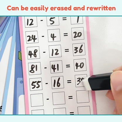 Lachilly Multiplication Flash Cards 0-12 with 2 Dry Erase Pens, Educational Times Table Flashcards for Kids, Self Check Classroom Home Learning Aids, Elementary School Teacher Teaching Aids, 15 Cards