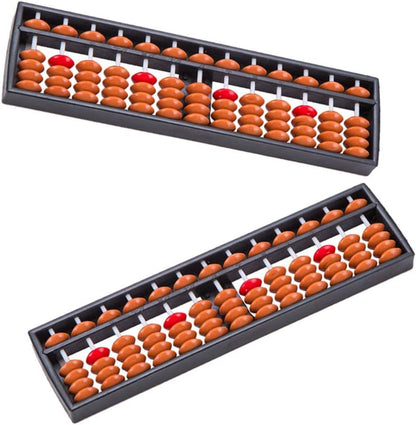 Ipetboom Kids Tools 2Pcs Abacus for Kids Math, Abacus Chinese Japanese Calculator Counting Tool Math Calculating s Educational Learning for Adults, 22x6cm s Counters