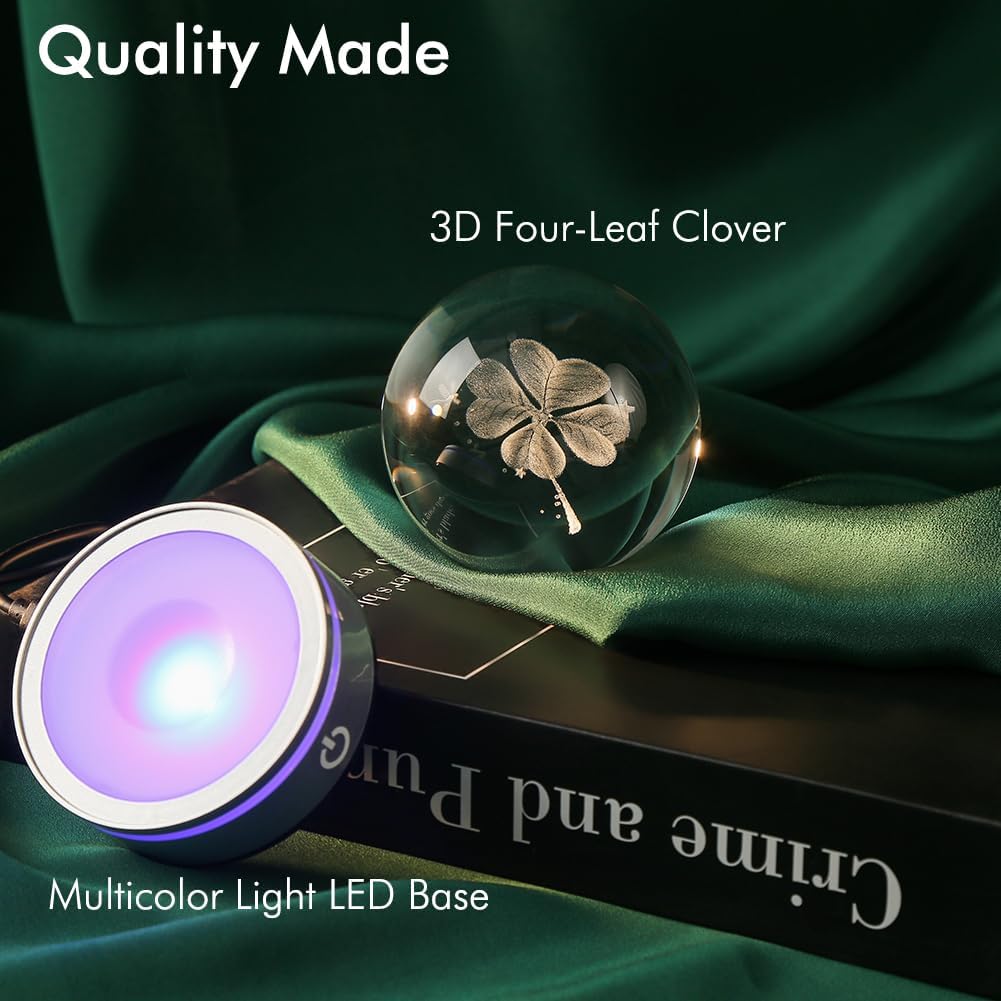 IFOLAINA 3D Solar System Crystal Ball Model Gift Space Astronomy Gift Planets Multicolor Universe Globe Ball Science Astrophysics Gift Night Light Kids Bedroom Adults Gift