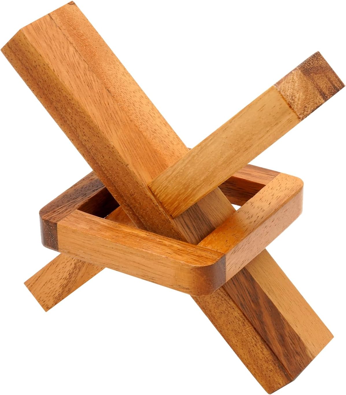 BSIRI Wooden Brain Teasers for Adults Logic Games Gift Puzzle and Mind Teasers for Senior of the Cross Out Tricky Games Wood IQ Puzzles Challenging to Open Trick Lock