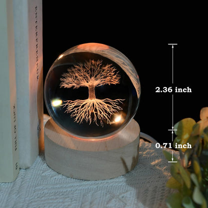 3D Solar System Crystal Ball Space Lover Model Themed Gifts 3D Planets Glass Ball 60mm Decorative Sphere Decor Astronomy Birthday Gift