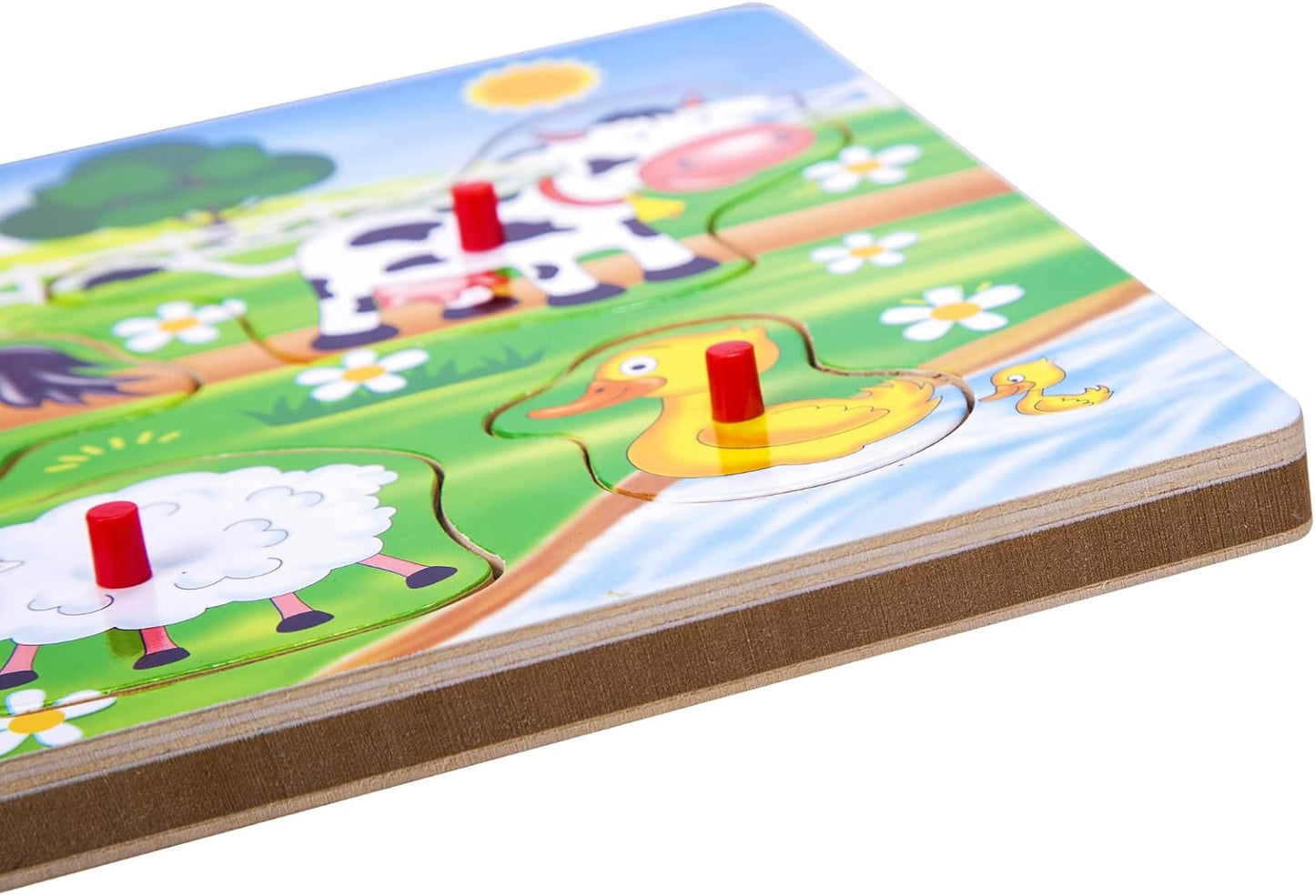 Wooden Transportation Sound Peg Puzzles for Toddlers, Wooden Pegged Puzzle with Sound Effect for Toddlers and Preschoolers, Educational Learning Toy Gift