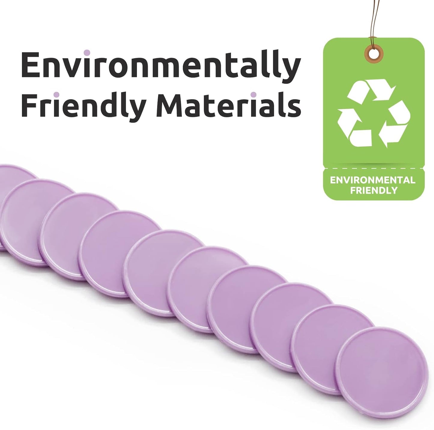 Set of 100 Opaque Plastic Learning Counters Mini Poker Chips Game Tokens with Storage Box (Black+White+Blue+Purple, 1 Inch)