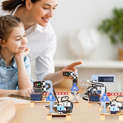 ACEBOTT 5-in-1 ESP32 STEM Smart Home and School Education Kit Compatible with Arduino, STEM Robotics Science Kits for Students Age 12+, Engineering Projects STEAM Activities Gifts 12-16 Year Old