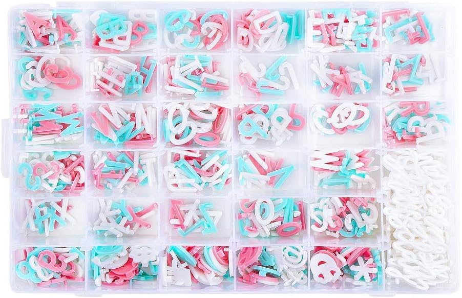 Felt Letter Board Message Board 10x10inch with Stand,Pre-cut&Sorted 805pcs White,Blue&Pink Changeable Letters+Weeks &Months Cursive Words,Word board Sign board with Sorting Tray&Gift Box(Gray)