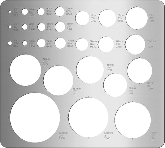 Otoolling Metal Circle Template Round Stencil for Drawing Painting Template Ruler Office School Building for Drafting Architect Tool