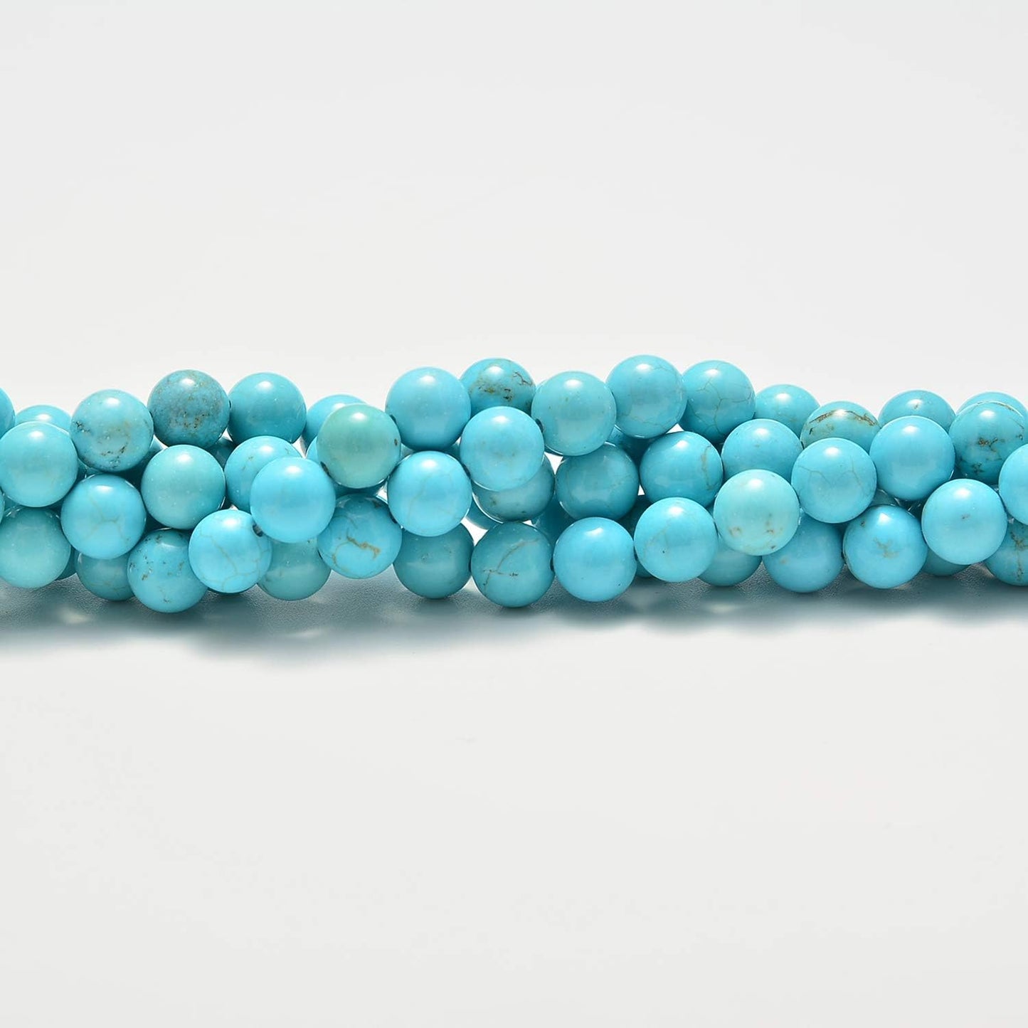 NCB 100pcs Original Natural Stone Beads Gemstone Round Loose Beads 6mm 8mm 10mm (Blue Aventurine, 6mm 100Beads) - Colors B