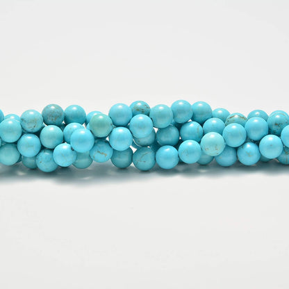NCB 100pcs Original Natural Stone Beads Gemstone Round Loose Beads 6mm 8mm 10mm (Blue Aventurine, 6mm 100Beads) - Colors B