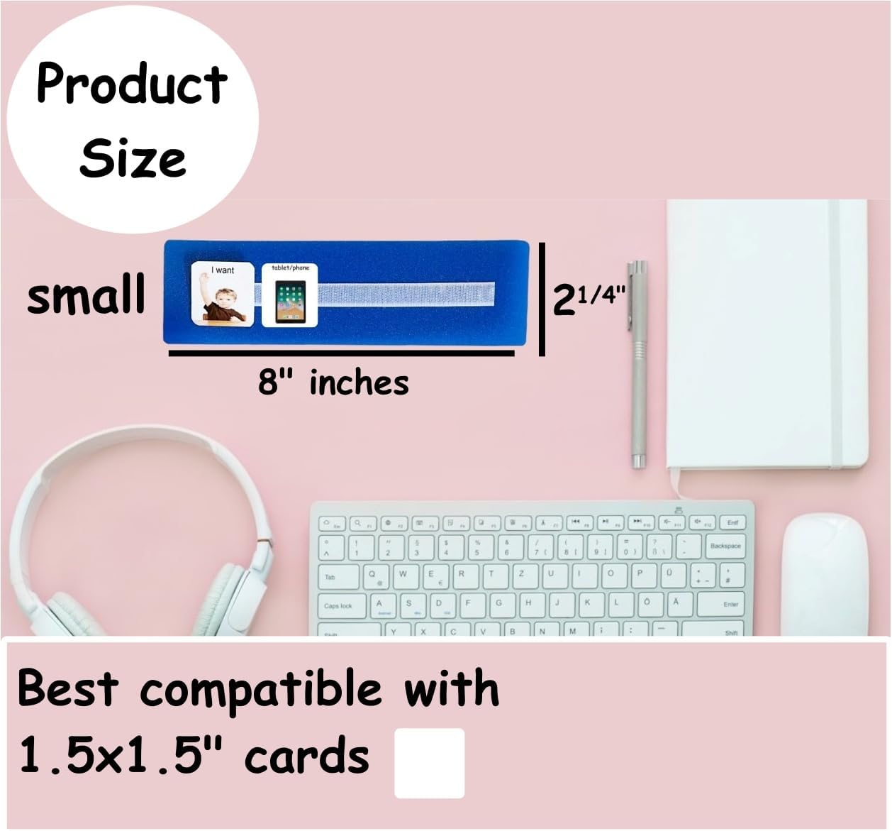 Smile4autism Large 2.5x10 ¼” Tools Perfect to Keep Your Loose Visual Picture Cards Organized. Autism, ABA, ADHD, Language & Apraxia Aspergers