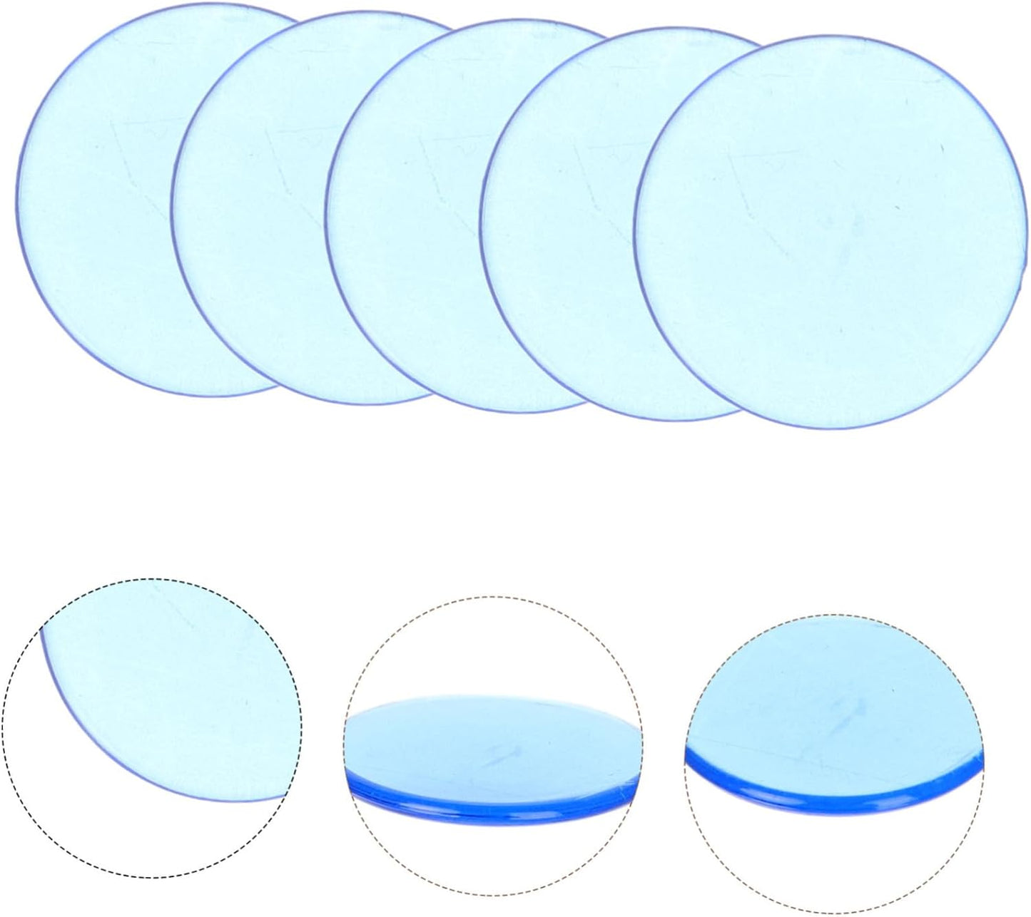 BESPORTBLE Transparent Bingo Chips Math Counting Discs for Game Night Educational Activities and Sorting for