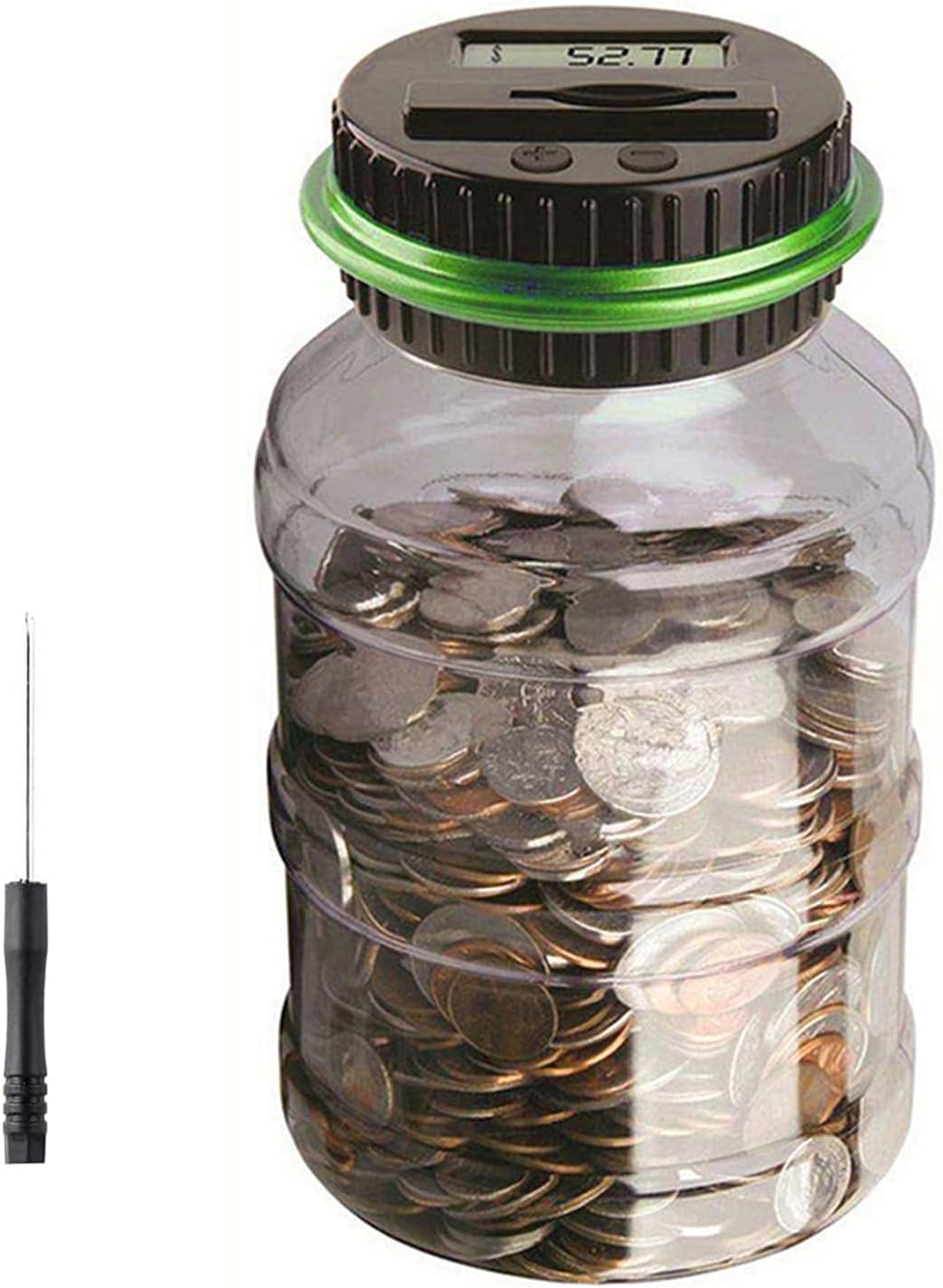 Digital Counting Money Jar, Digital Coin Counter with LCD Display Large Capacity Money Saving Box for Kids Adults as Gift on Christmas,Birthday (Blue)