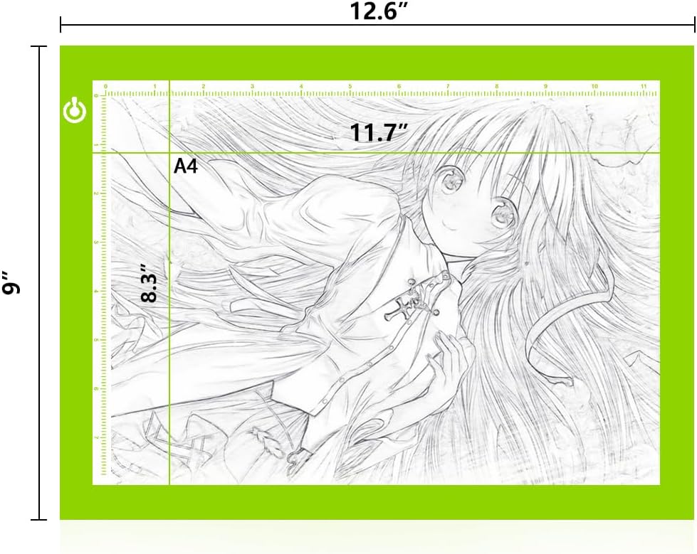 LitEnergy A4 LED Copy Board Light Tracing Box, Adjustable USB Power Artcraft LED Trace Light Pad for Tattoo Transferring, Drawing, Sketching, Animation, Stenciling, Diamond Art Painting Accessories
