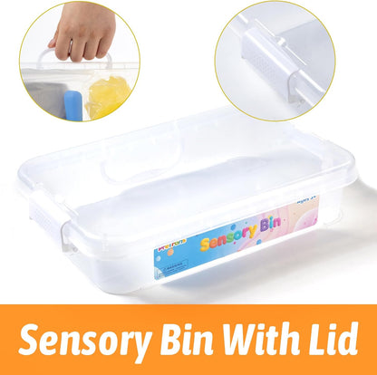 Pet Track Set, Pet Sensory Bin for Kids, All-in-One Animal Sensory Sand Kit with Dog Playset & Tools