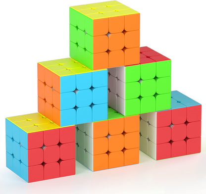 Full Size 3x3x3 Speed Cube Set, 2.2in Puzzle Party Favors Toy Stickerless Magic Cube Set, School Classroom Prize for Students, Birthday Party Stocking Stuffers Gifts for Kids Teens Adults(10 Pack)