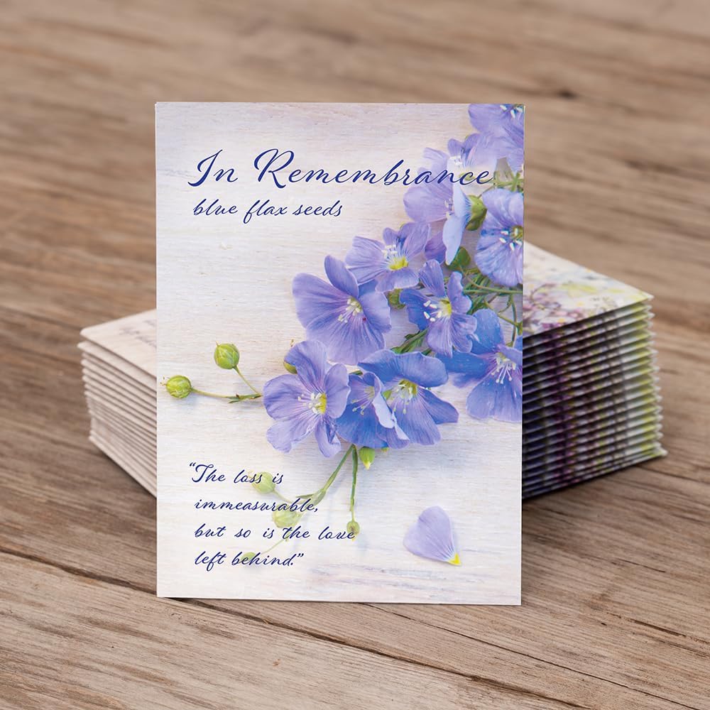Grateful Memories Dove with Bird and Butterfly Mix Seed Favor Packets - Gardening Gifts - Wild Flower Seeds for Planting - Garden or Indoor Plant Flowers - Growing Plants in Memory