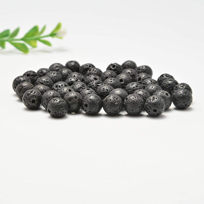 NCB 100pcs Original Natural Stone Beads Gemstone Round Loose Beads 6mm 8mm 10mm (Blue Aventurine, 6mm 100Beads) - Colors A