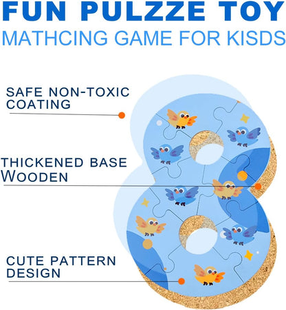 Wooden Floor Puzzles for Kids,Montessori Preschool Educational Learning Number Puzzle & Animal Puzzle Matching Games Easter Basket Stuffers Gifts for Boys Girls Ages 3+