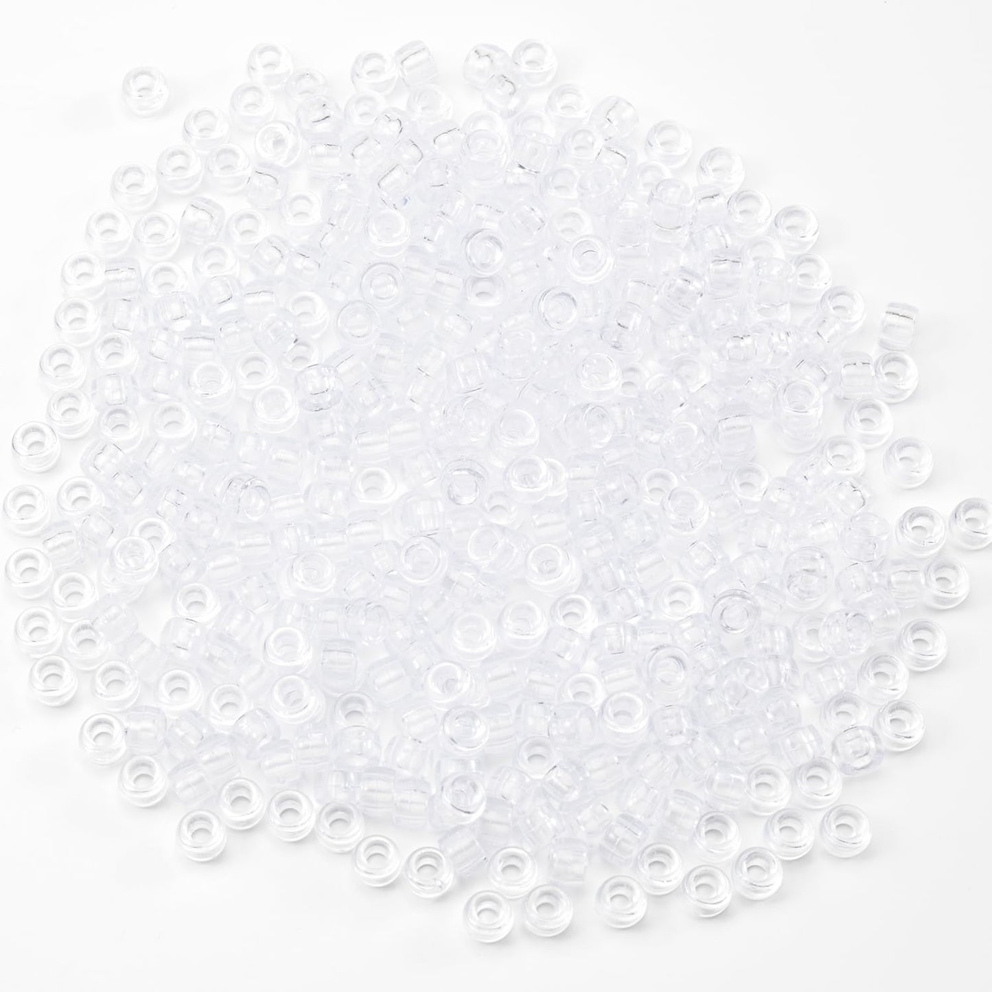 Gxueshan 1000 Pcs Acrylic Black Pony Beads 6x9mm Large Hole Pen Hair Kandi Beads Bulk for Friendship Bracelet Necklace Jewelry Making Earring Braiding Kit