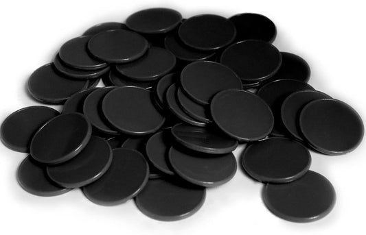 Set of 100 Opaque Plastic Learning Counters Mini Poker Chips Game Tokens with Storage Box (Black+White+Blue+Purple, 1 Inch)
