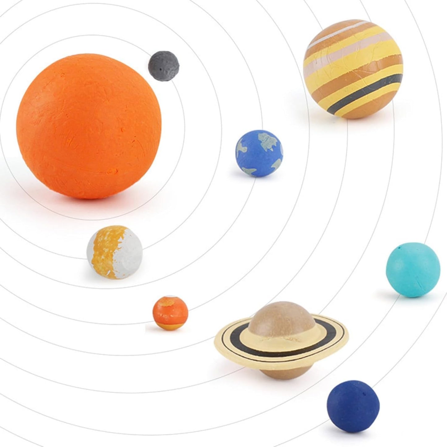 9 Piece Universe Planet Solar System Model Nine Planets Model Solar System Planet Figure Cake Topper Decoration Collection Figure for Astronomy Enthusiast