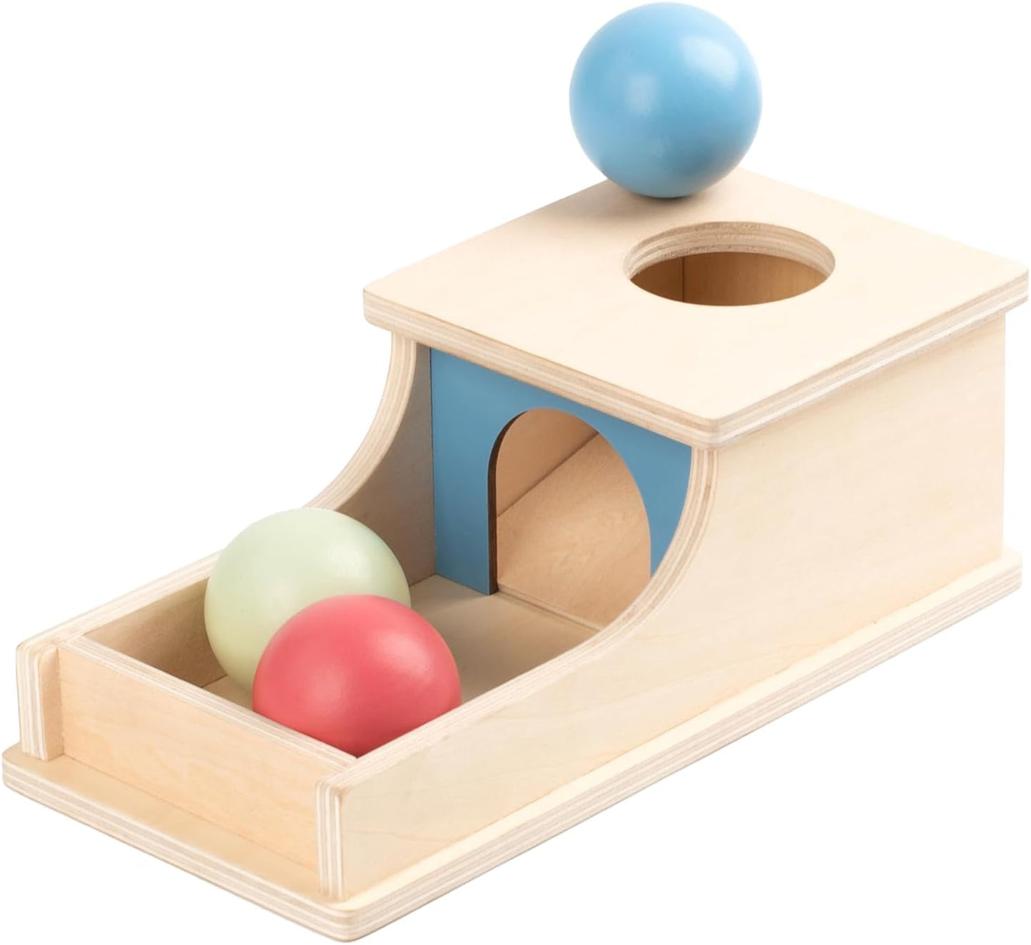 Busy edition Montessori Toys for Babies 6-12 Months Object Permanence Box Wooden Ball Drop Toy Play for 6 Month 1 2 3 Year Old Toddlers Infant Early Age Toy