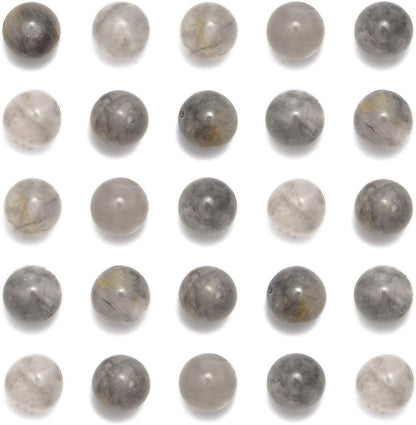 NCB 100pcs Original Natural Stone Beads Gemstone Round Loose Beads 6mm 8mm 10mm (Blue Aventurine, 6mm 100Beads) - Colors A