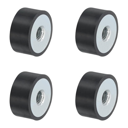 uxcell 4Pcs 20 x 10mm M6 Female Thread Rubber Mounts, Vibration Isolator, Replaces Anti Vibration Pads Flat Silent Block Base Block