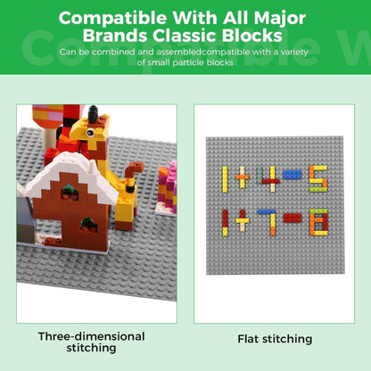 Classic Baseplates Building Plates-10" x 10" Building Boards,100% Compatible with All Major Brands and Activity Table, Creative Platforms Mats for Toy Bricks (Sand, 8 Pack)
