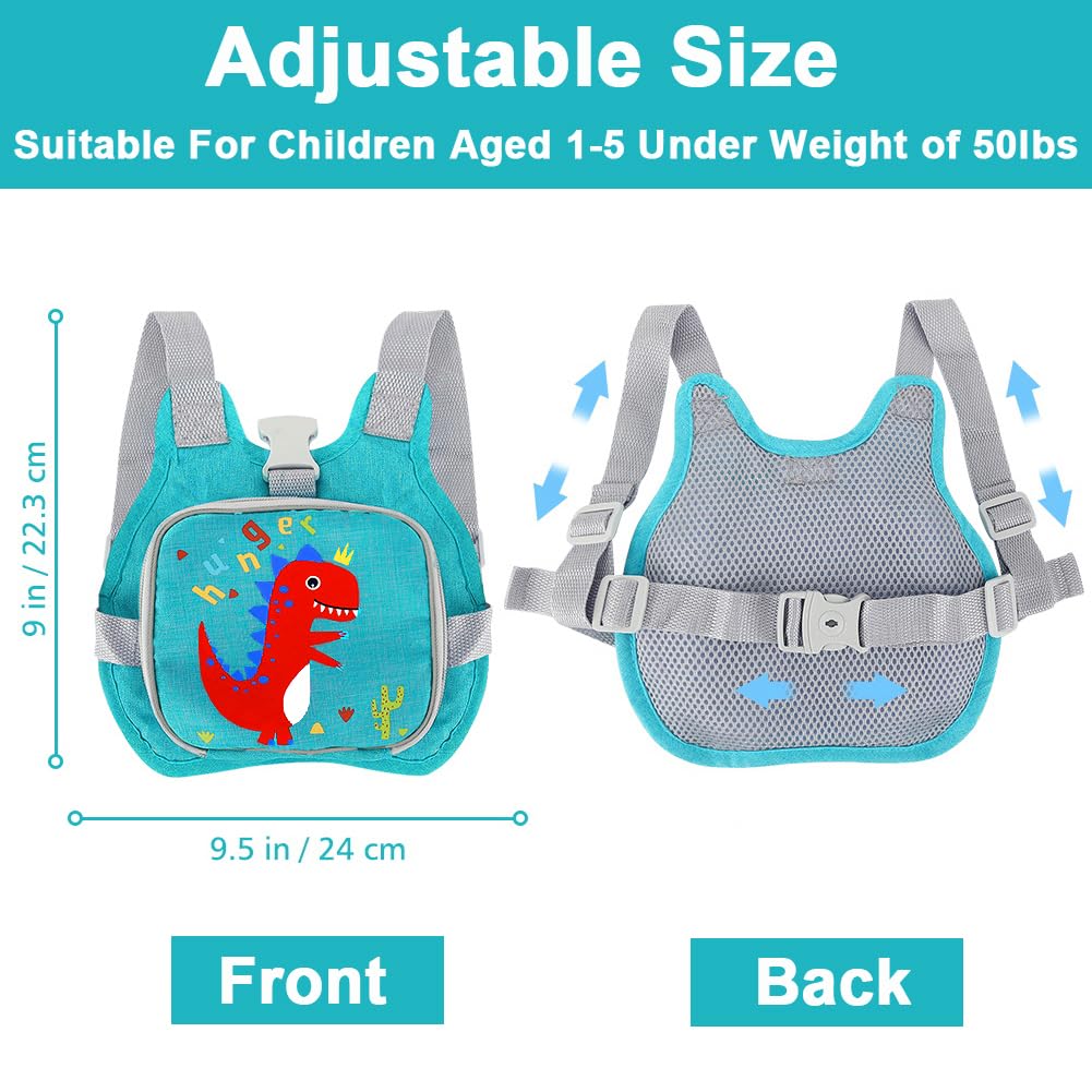 Accmor Toddler Harness Leash + Reflective Anti Lost Wrist Link, Cute Car Kids Back Pack with Hand Strap Collapsible Child Walking Restraint Belt Tether Hold Baby Boys Close for Outdoor Travel