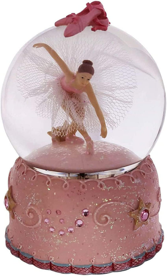 Ballerina Girl Swan Lake Rotate Musical Snow Globe with Automatic Snowfall and Colorful Lights (Swan Lake)