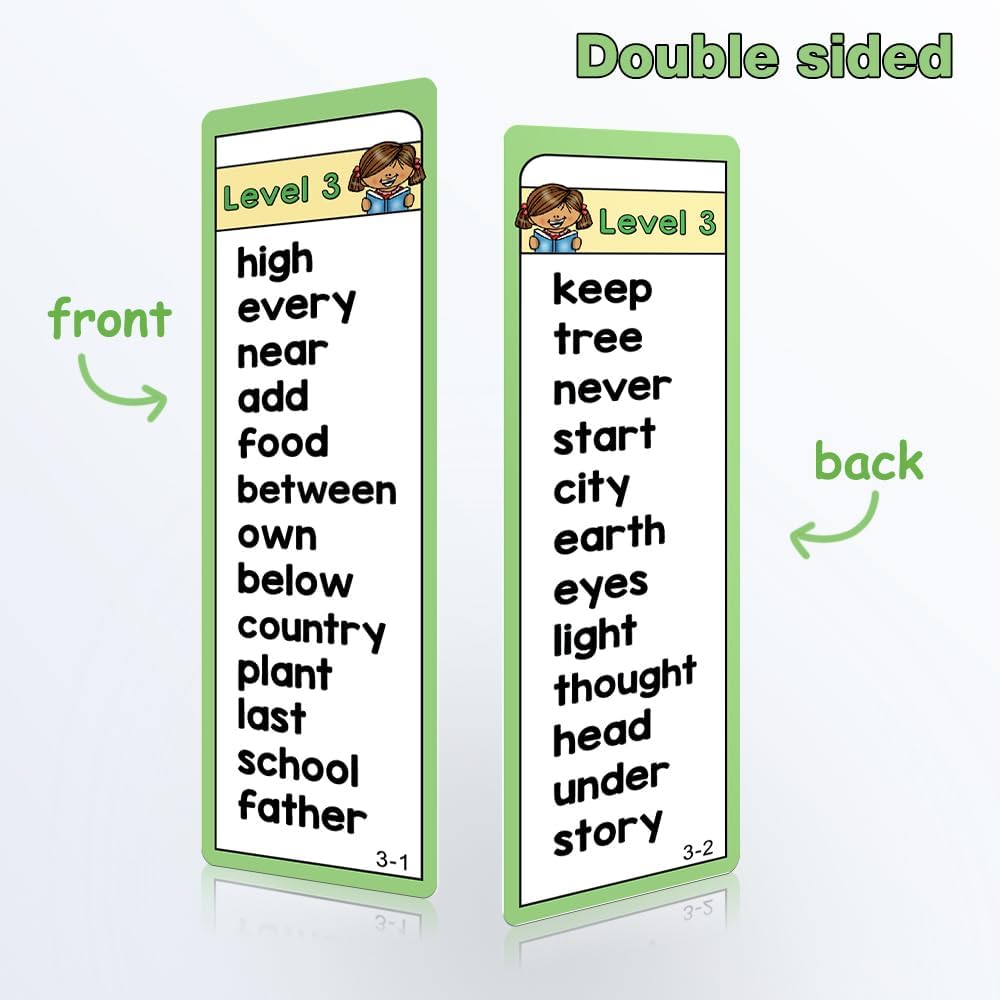 Lachilly 1000 Sight Words Flashcards, Dolch Words List Flash Cards, High Frequency Word Lists, ESL Teaching Materials, Vocabulary Building, Essential Teacher Teaching Aids for Primary School