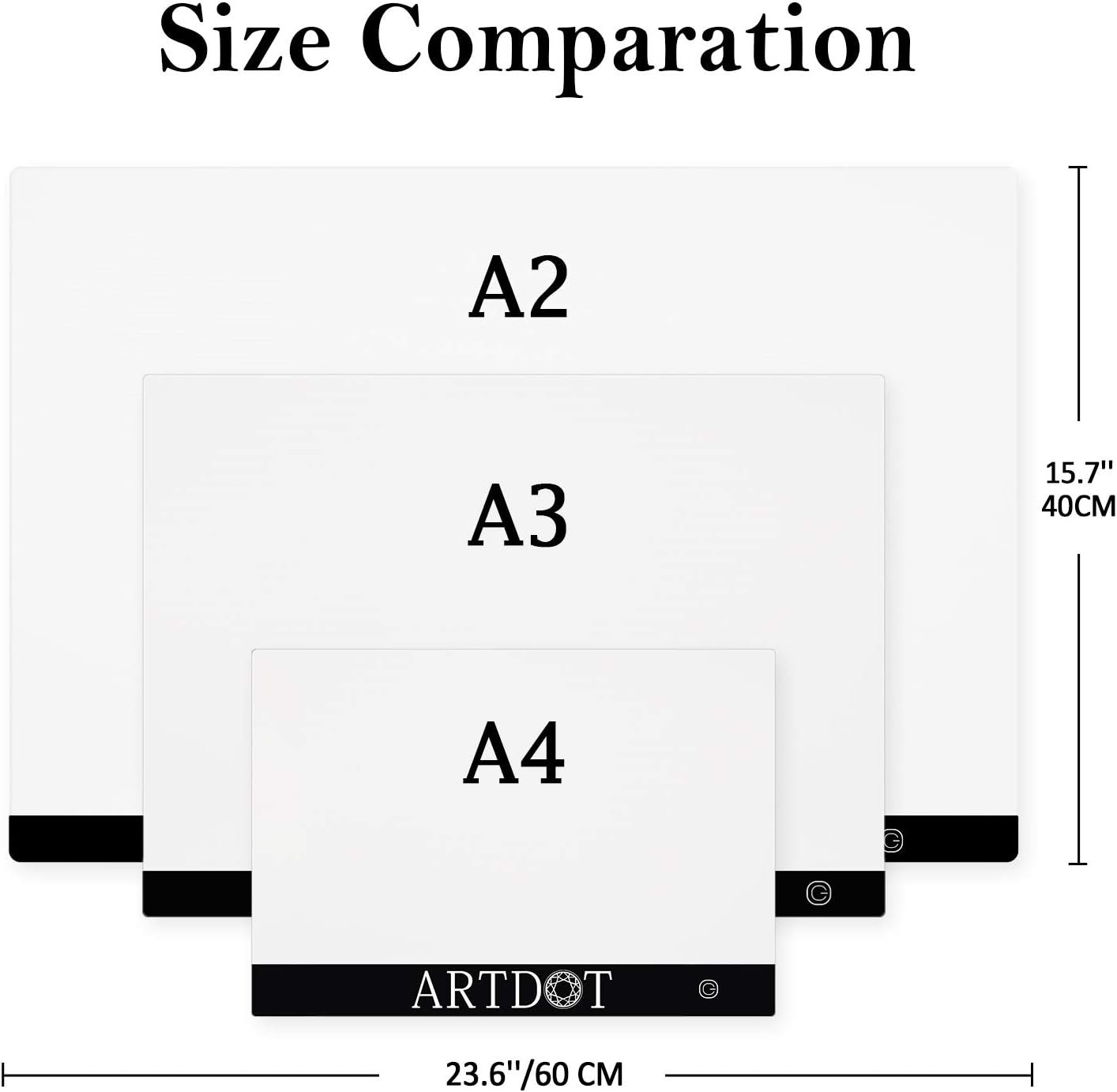 ARTDOT A4 LED Light Pad for Diamond Painting Kits for Adults, USB Powered Adjustable Brightness Diamond Art Light Board with Accessories